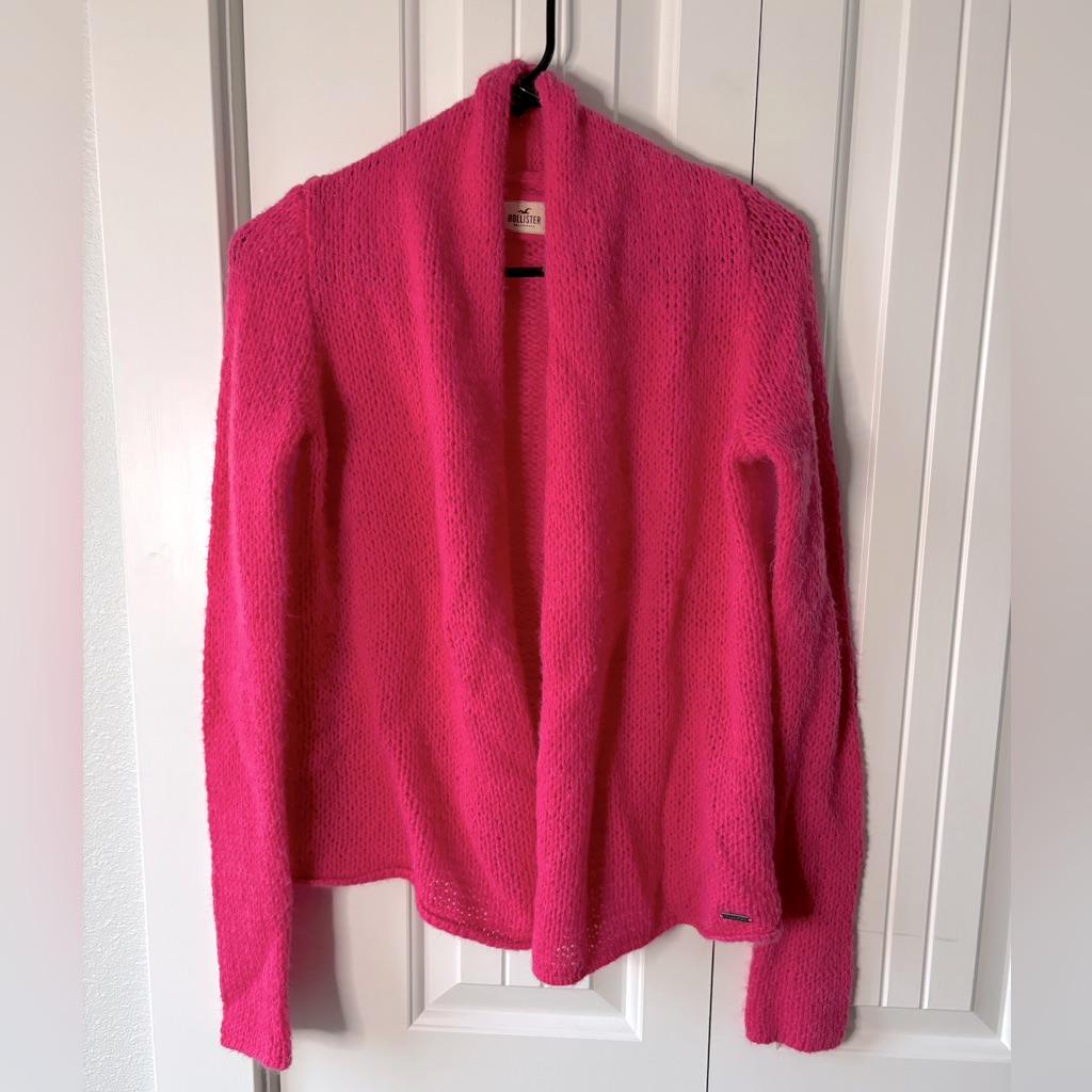 Hollister Knit Open Cardigan Pink Size Small